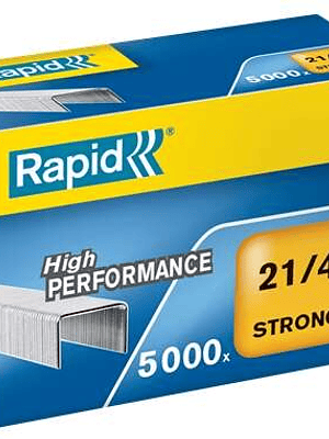 Rapid Caja de 5000 Grapas 21/4 - Alambre Reforzado Galvanizado - Patilla de 4mm