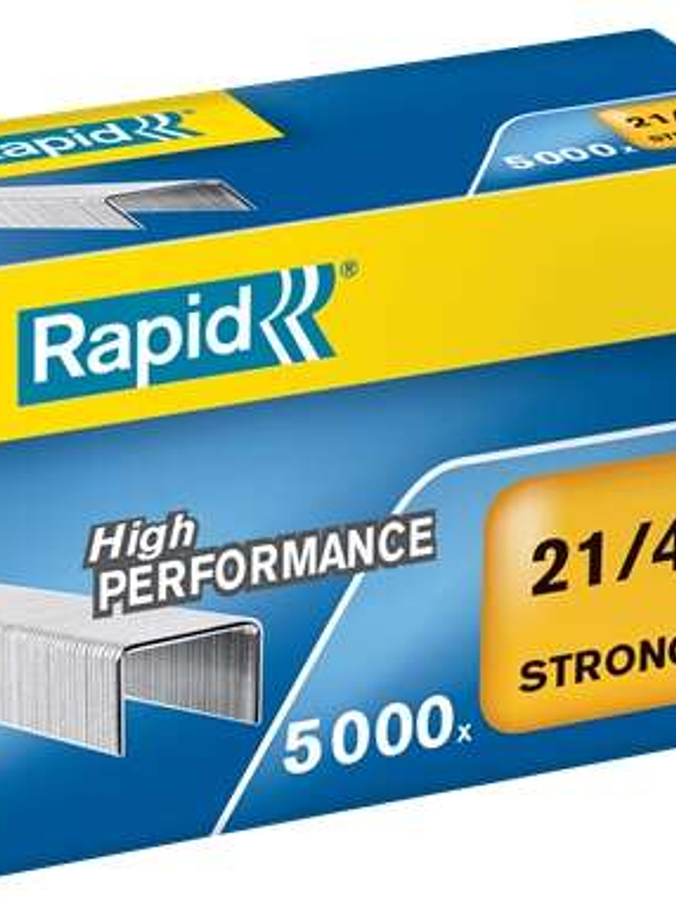 Rapid Caja de 5000 Grapas 21/4 - Alambre Reforzado Galvanizado - Patilla de 4mm 1