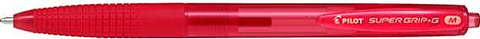 Pilot Boligrafo de Bola Retractil SuperGrip G - Punta Redonda 1.0mm - Trazo 0.4mm - Tinta de Aceite - Grip Ergonomico - Color Rojo