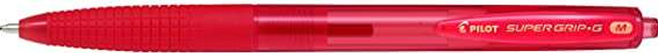 Pilot Boligrafo de Bola Retractil SuperGrip G - Punta Redonda 1.0mm - Trazo 0.4mm - Tinta de Aceite - Grip Ergonomico - Color Rojo 1