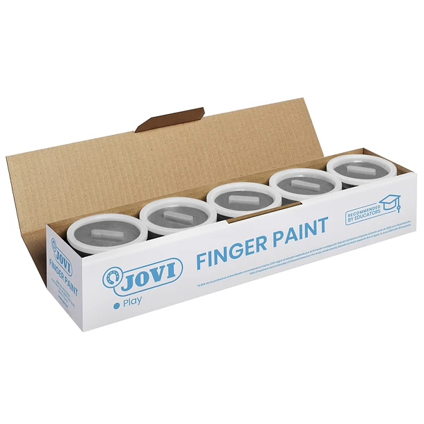 Jovi Bote de Pintura de Dedos - 125ml Pintura de Dedos - Colores Mezclables - Textura Gelatinosa - Lavable - sin Gluten Ni Alergenos - No Toxico - Est