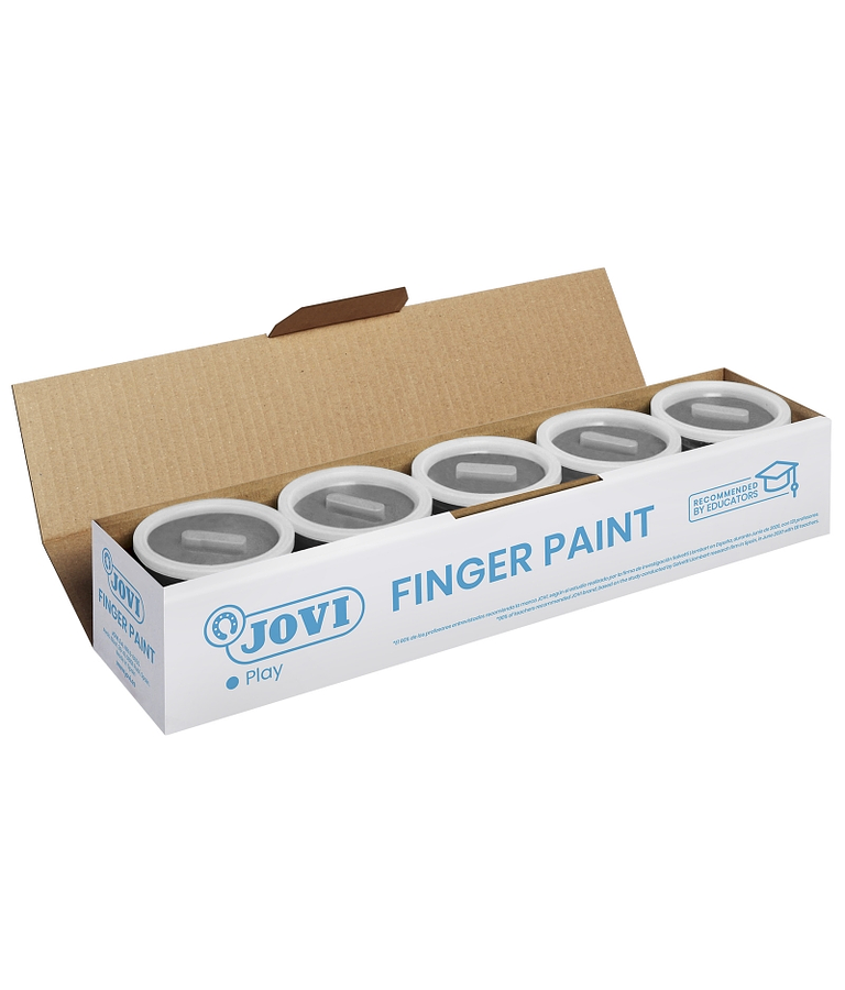 Jovi Bote de Pintura de Dedos - 125ml Pintura de Dedos - Colores Mezclables - Textura Gelatinosa - Lavable - sin Gluten Ni Alergenos - No Toxico - Est