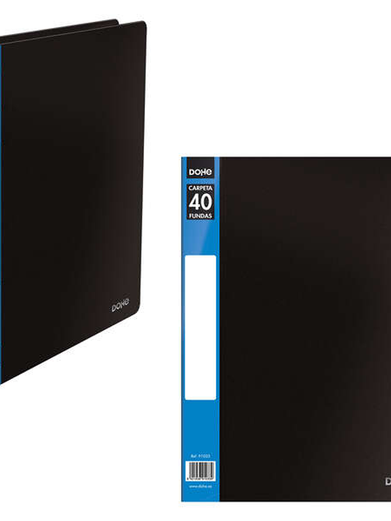 Dohe Carpetas con Fundas Din A4 - Tapa de Polipropileno Opaco - Bolsillo en Lomo - Fundas Transparentes Soldadas - Bolsa Individual 1