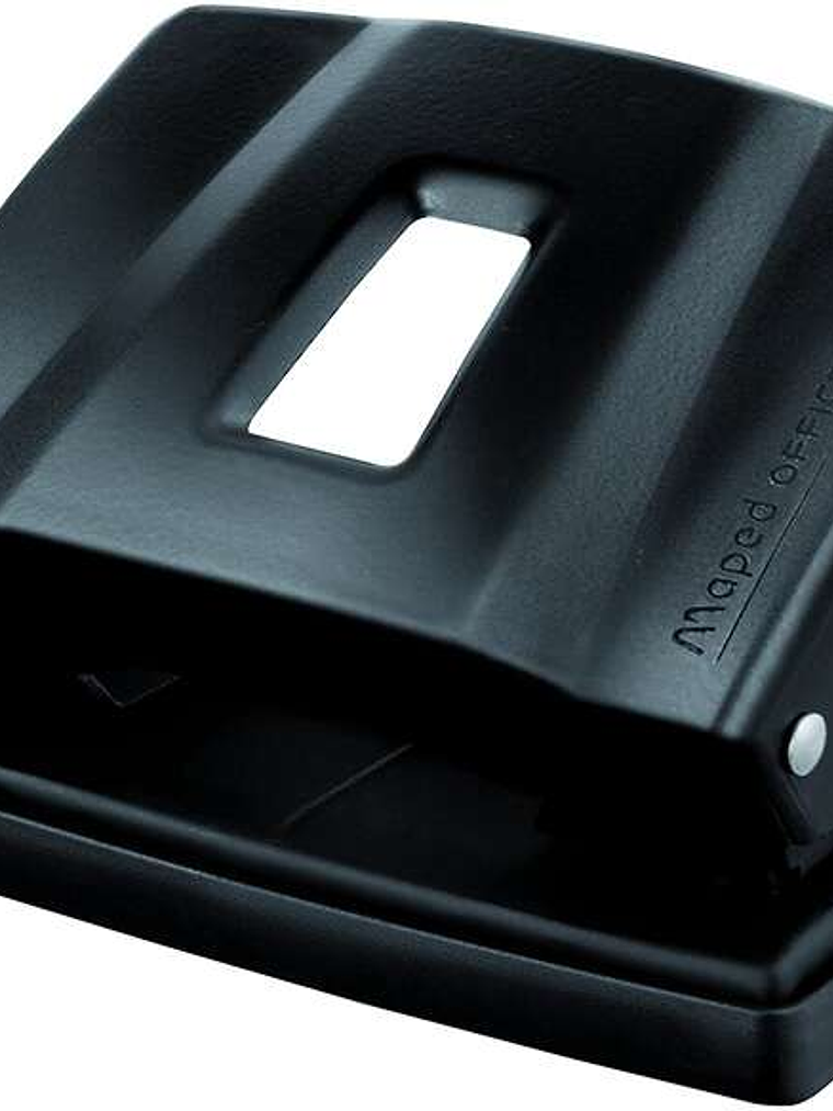 Maped Essentials Metal Perforadora de Sobremesa - 2 Agujeros - Regleta Multi-Formatos - Hasta 25 Hojas a la vez - Color Negro 1