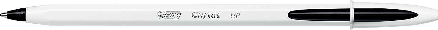 Bic Cristal Up Boligrafo de Bola - Punta de 1.2mm - Tinta con Base de Aceite - Cuerpo Blanco - Color Negro 1
