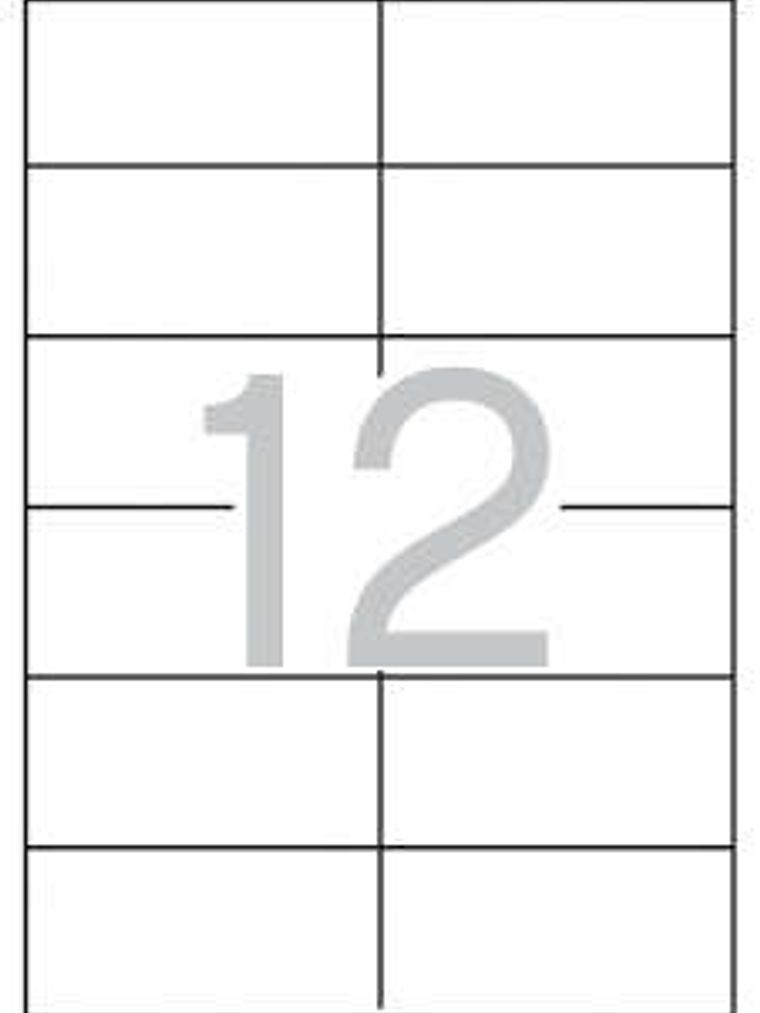 Apli Etiquetas Blancas Permanentes 97.0 x 42.4mm 25 Hojas 1