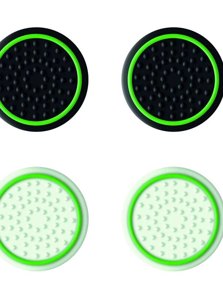 Trust Gaming GXT 267 Pack de 4 Grips para Mando Xbox Series X/S - 2 Blancos que Brillan en la Oscuridad y 2 Negros 1