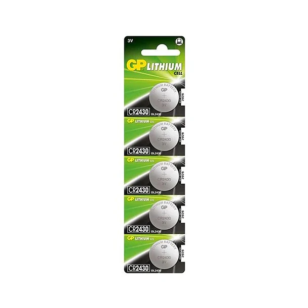 GP Lithium Pack de 5 Pilas Litio de Boton CR2430 3V