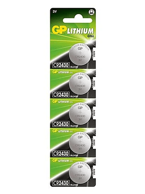 GP Lithium Pack de 5 Pilas Litio de Boton CR2430 3V