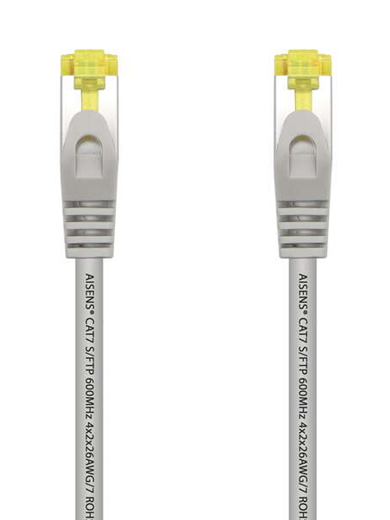 Aisens Cable de Red Latiguillo RJ45 LSZH Cat.7 600 Mhz S/FTP PIMF AWG26 - 10M - Color Gris 1