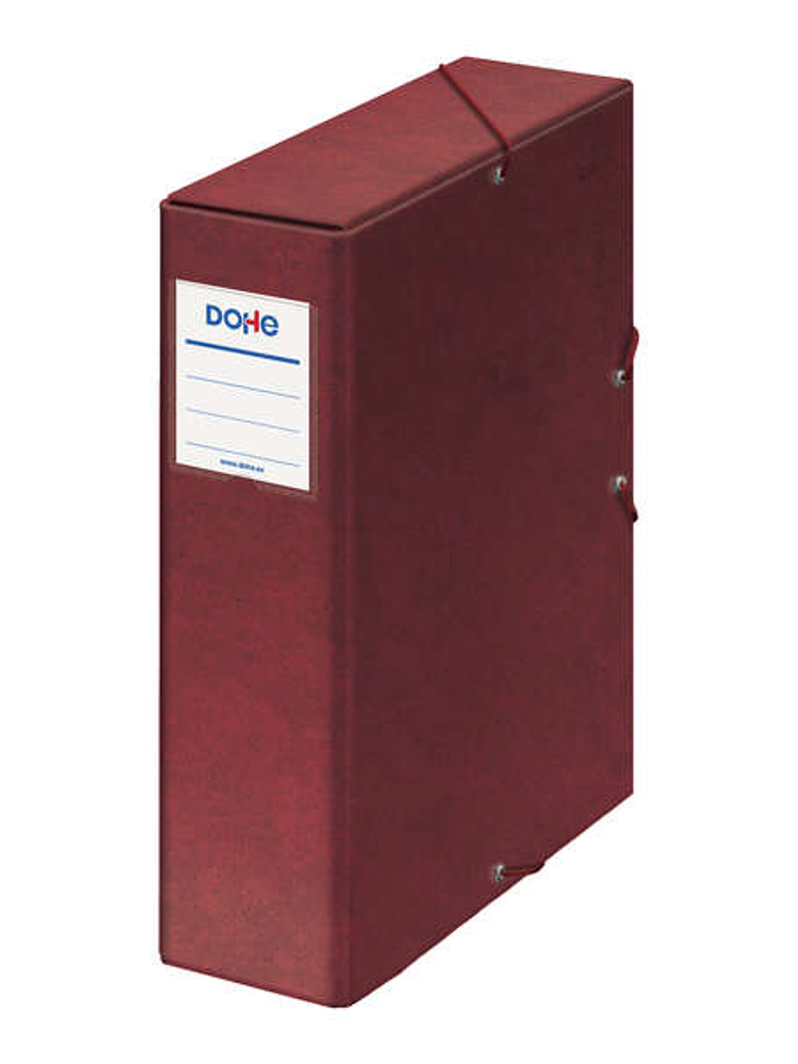 Dohe Caja para Proyectos Lomo 9cm - Carton Forrado con Papel Impreso y Plastificado - Cierre con Gomas - Color Rojo 1