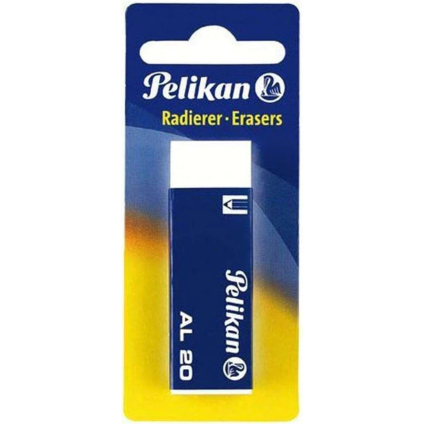 Pelikan Goma de Borrar AL20 para Lapiz - Apta para Todas las Superficies - sin Latex - Libre de Ftalatos