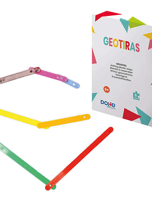 Dohe Geotiras - Tiras de Plastico para Construccion de Poligonos - Conectables con Pios y Agujeros - Ideal para Tercer Ciclo de Primaria