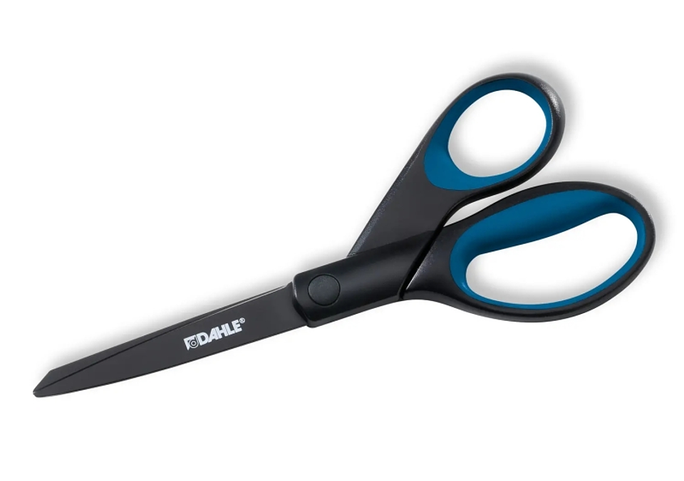 Dahle 54308 Office Titanium Tijeras de Acero Templado 20cm - Recubiertas de Titanio - Revestimiento Antiadherente - Mangos Revestidos de Goma 1