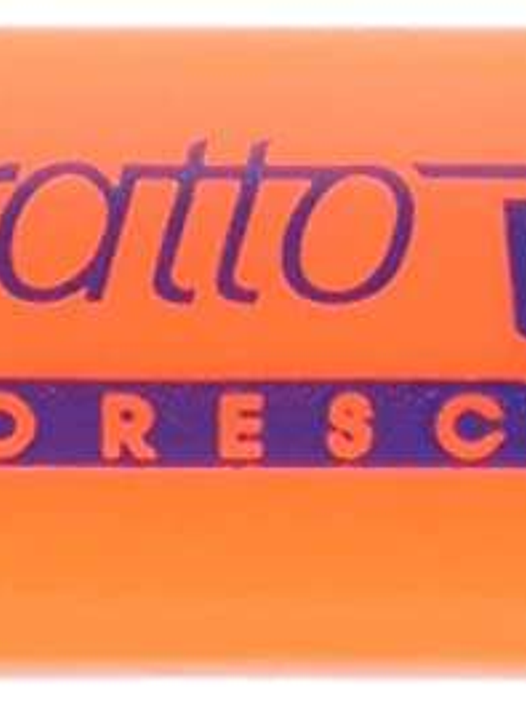 Tratto Video Marcador Fluorescente - Punta Biselada - Tinta Base de Agua - Secado Rapido - Color Naranja Fluorescente 1