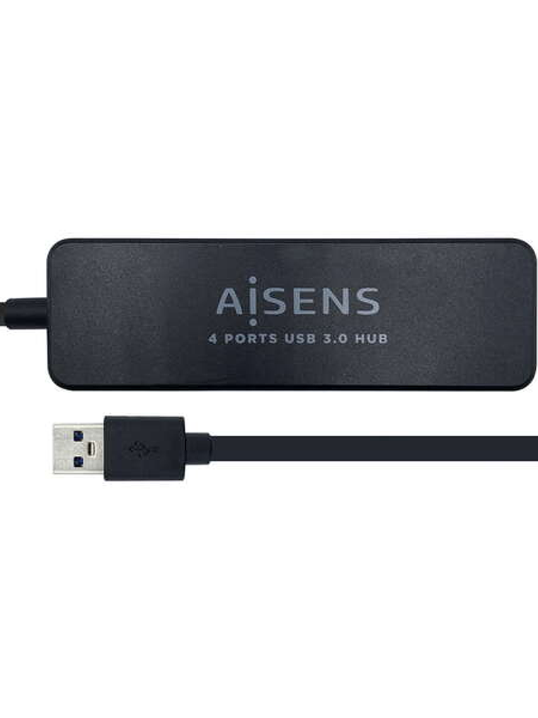 Aisens HUB USB 3.0 - Tipo A Macho a 4xTipo A Hembra - 30cm - Color Negro 1