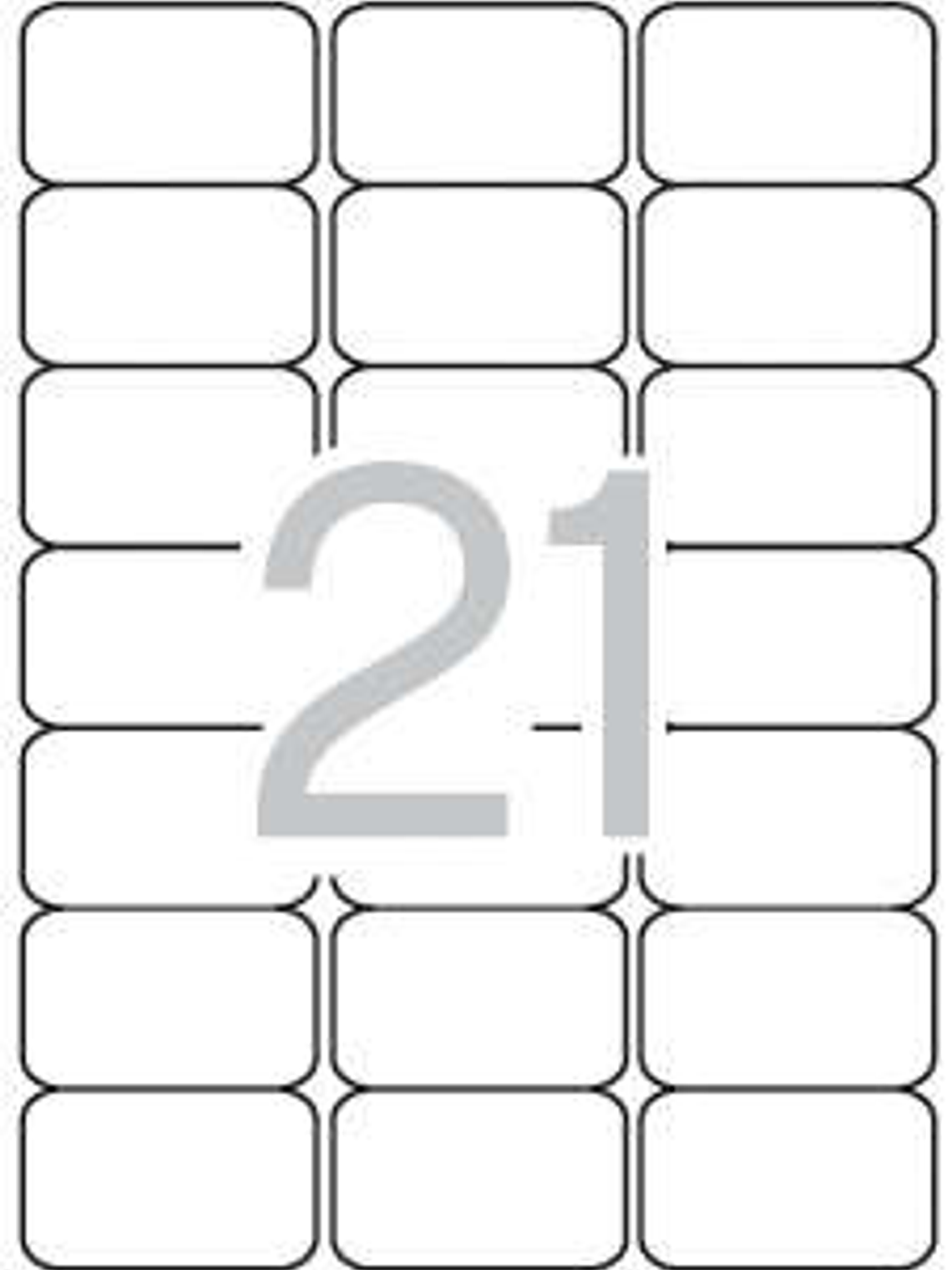 Apli Etiquetas Blancas Permanentes 63.5 x 38.1mm 25 Hojas 1