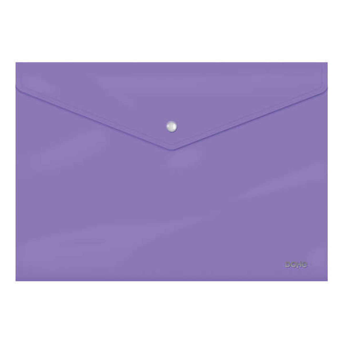 Dohe Sobre Portadocumentos Folio - Cierre de Broche - Polipropileno Cristal Opaco 200 Micras - Color Morado 1
