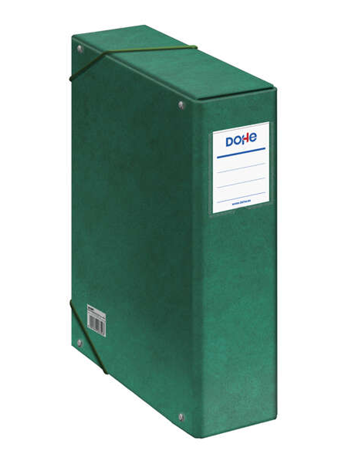 Dohe Caja para Proyectos Lomo 9cm - Carton Forrado con Papel Impreso y Plastificado - Cierre con Gomas - Color Verde 1