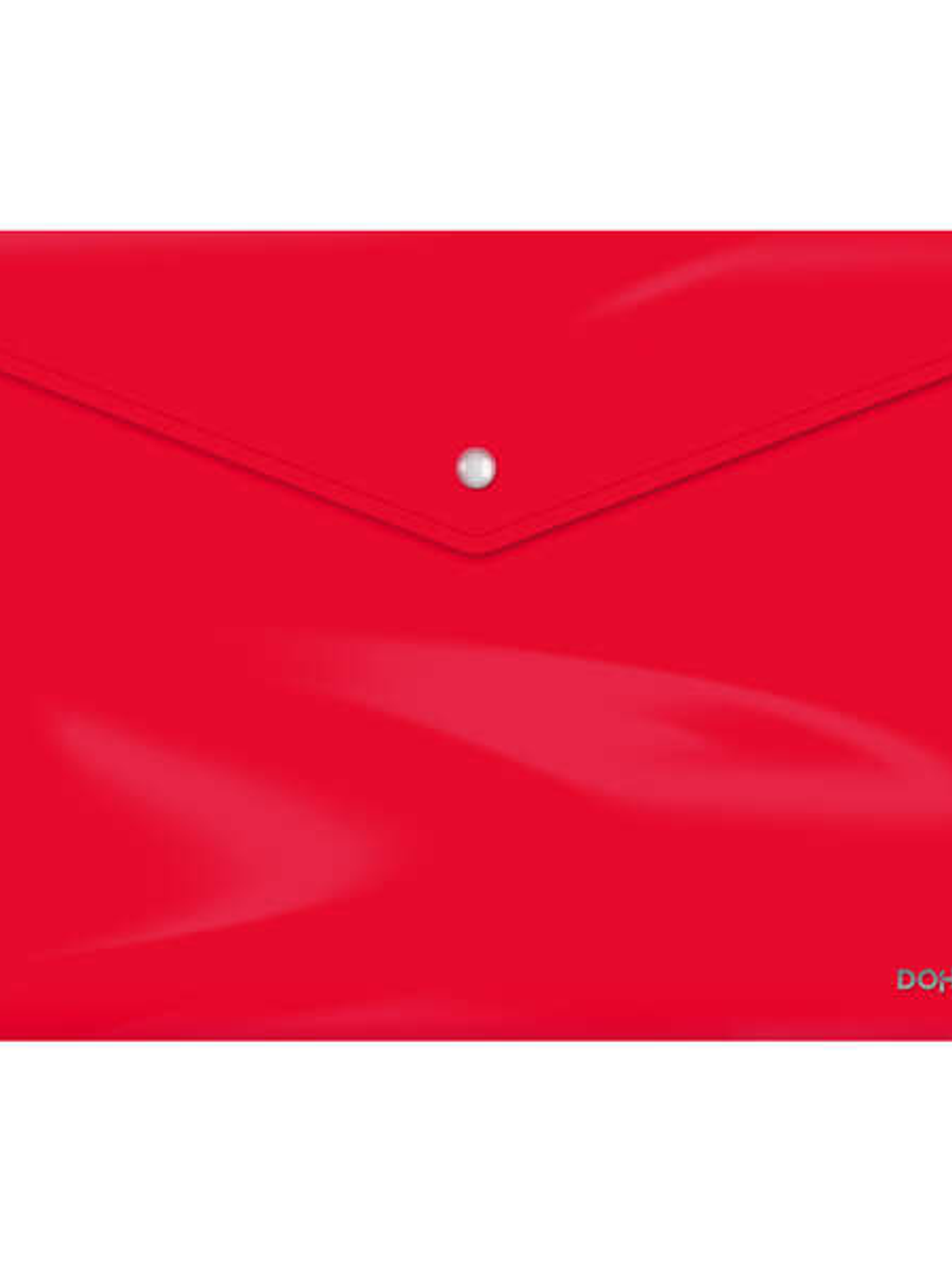 Dohe Sobre Portadocumentos Folio - Cierre de Broche - Polipropileno Cristal Opaco 200 Micras - Color Rojo 1