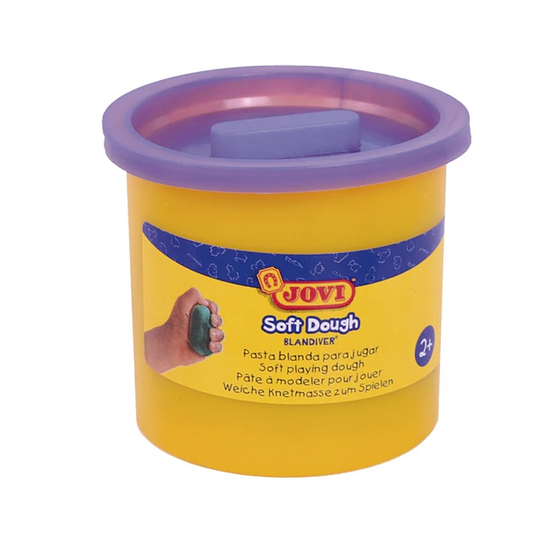 Jovi Soft Dough Blandiver Estuche de 5 Botes 110gr - Violeta - Blanda y Flexible - Facil de Amasar y Moldear - Ideal para Iniciacion al Modelaje - Col