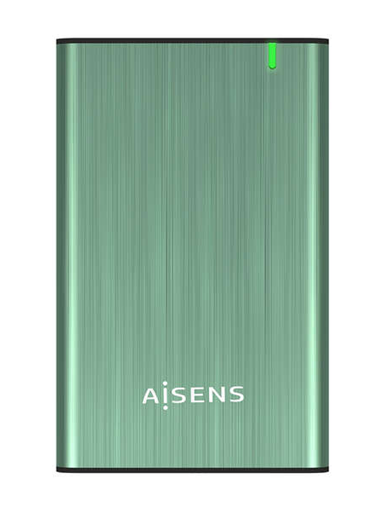 Aisens Caja Externa 2.5? para Discos Duros 9.5mm SATA I, II y III a USB 3.0/USB 3.1 GEN1 - Color Verde Primavera 1