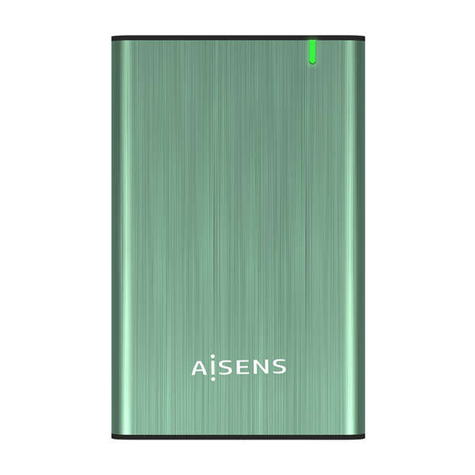 Aisens Caja Externa 2.5? para Discos Duros 9.5mm SATA I, II y III a USB 3.0/USB 3.1 GEN1 - Color Verde Primavera 1