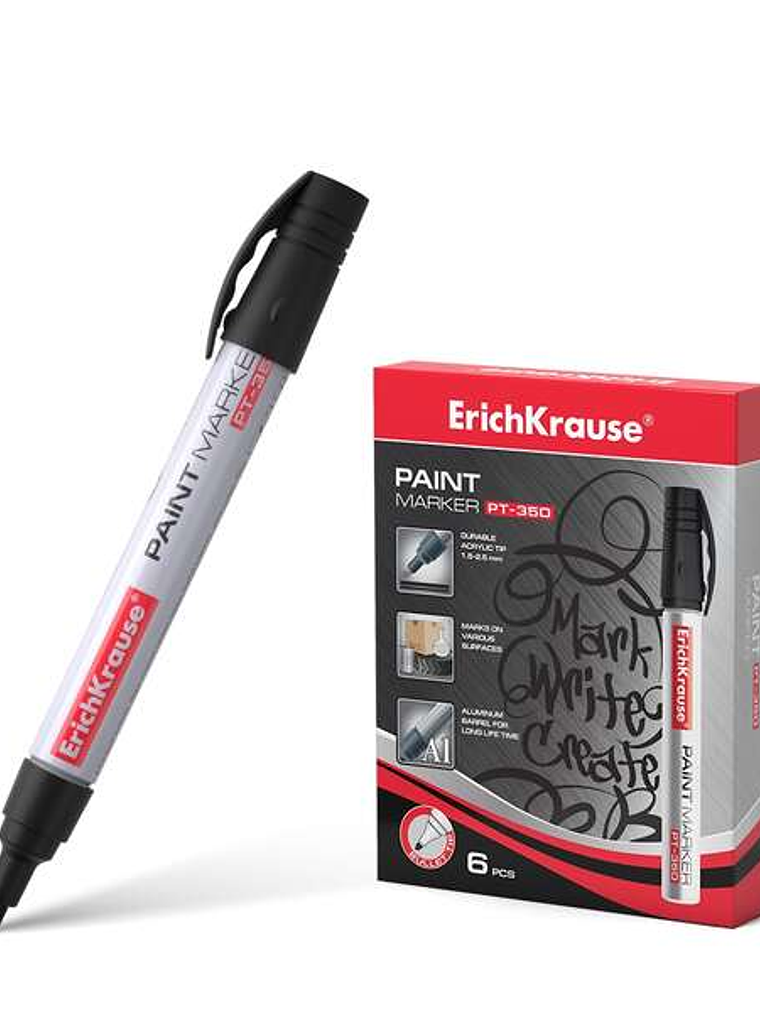 Erichkrause Marcador de Pintura Pt-350 - Sistema de Suministro de Tinta de Valvula - Cuerpo de Aluminio Resistente - Punta en Forma de Bala - Resisten 1