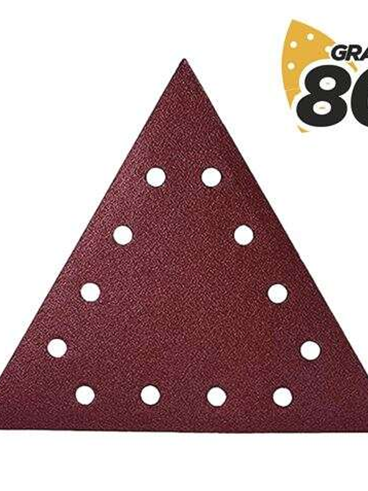 Blim Pack de 5 Lijas con Velcro para Lijadora BL0223 - Grano 80 - Formato Triangular 1