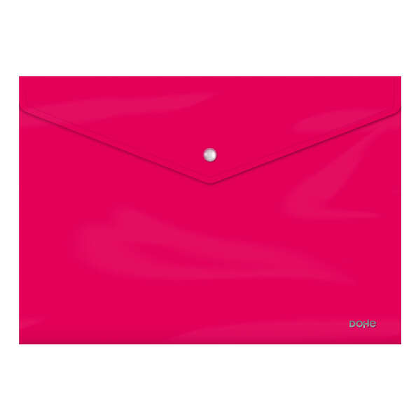 Dohe Sobre Portadocumentos Folio - Cierre de Broche - Polipropileno Cristal Opaco 200 Micras - Color Fucsia 1
