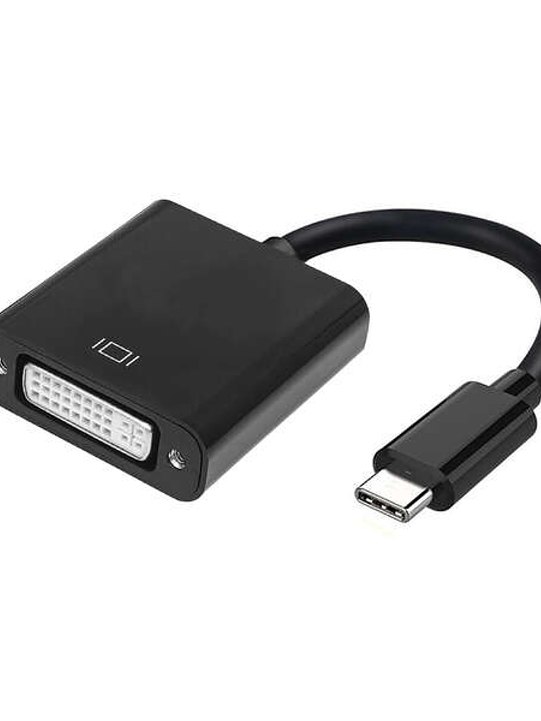 Aisens Conversor USB-C a DVI-I - USB-C/M-DVI 24+5/H - 15cm - Color Negro 1