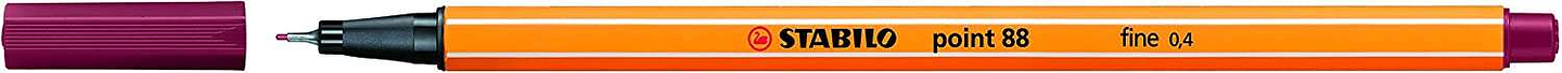 Stabilo Point 88 Rotulador de Punta Fina de Fibra - Trazo de 0.4 mm - Tinta con Base de Agua - Color Purpura 1