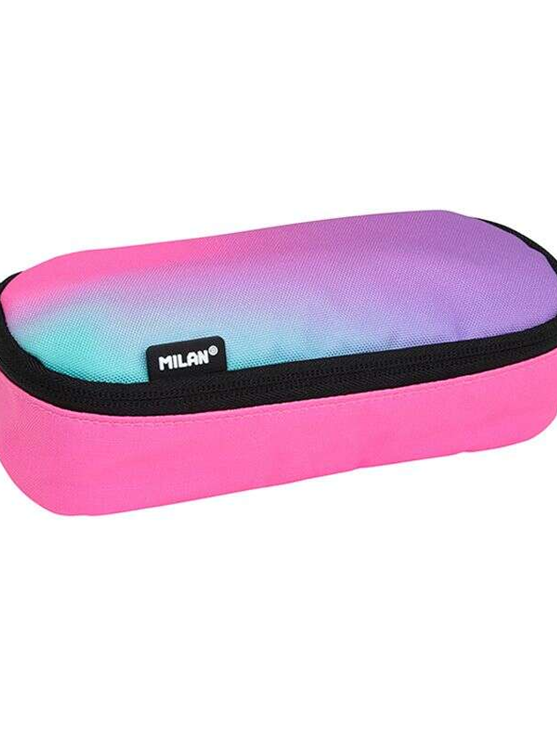 Milan Sunset Estuche Portatodo Ovalado - Compartimento Interior de Malla - Tejido Resistente a las Roturas y Rasgaduras - Medidas 20.5x9x5.5cm - Color 1