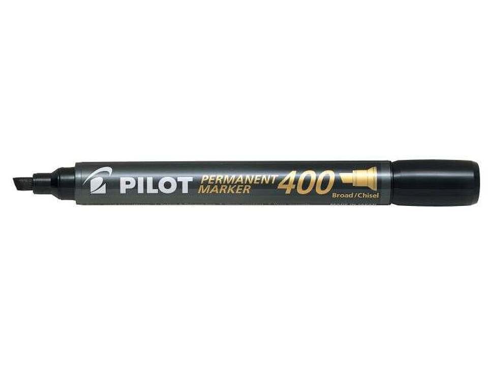 Pilot Rotulador Permanente 400 - Punta Biselada 4,5mm - Trazo 4mm - Color Negro 1