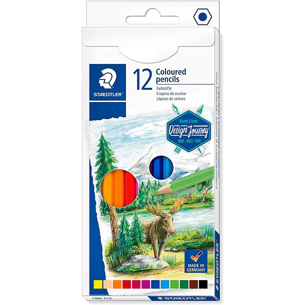 Staedtler 146C Pack de 12 Lapices de Colores - Mina Suave - Colores Surtidos