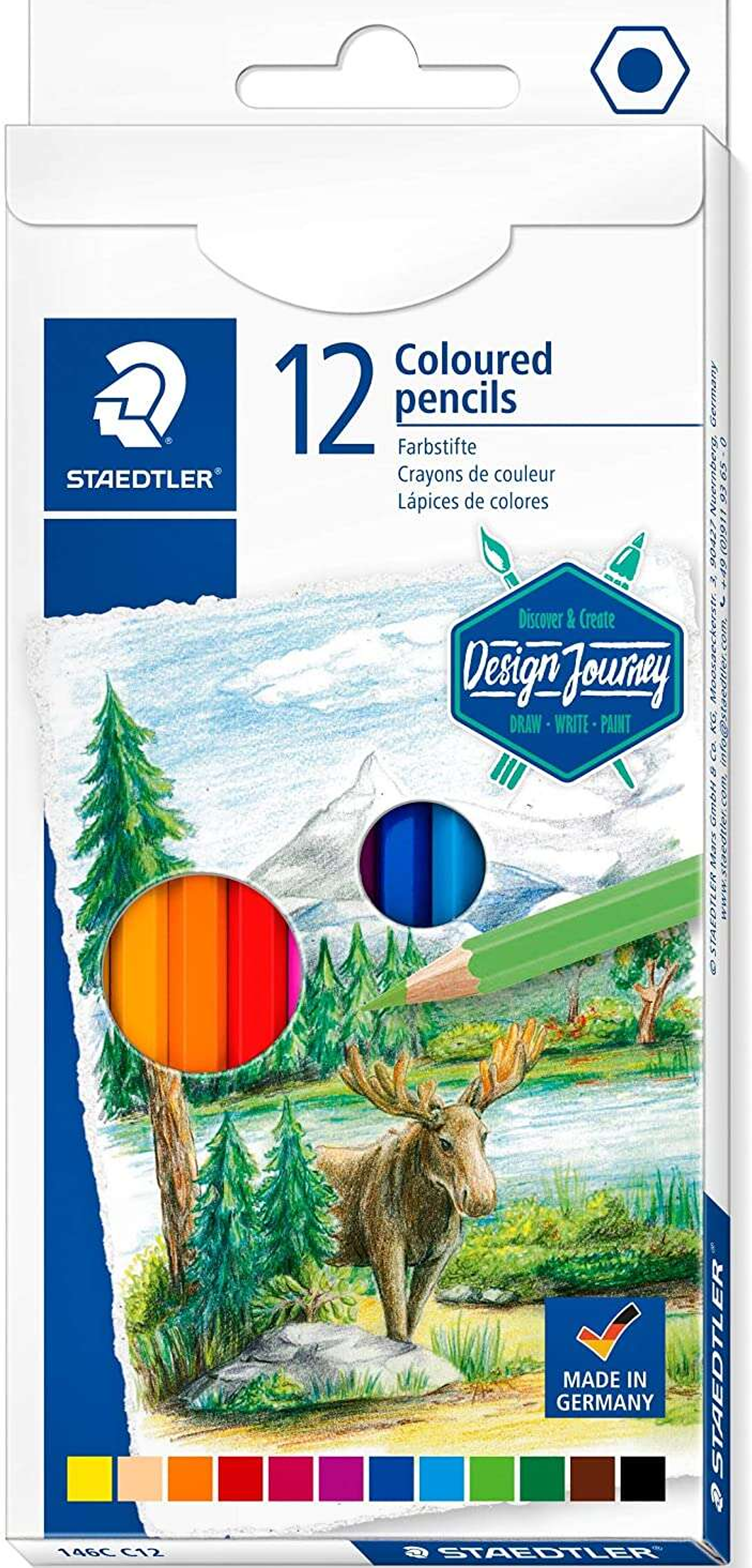 Staedtler 146C Pack de 12 Lapices de Colores - Mina Suave - Colores Surtidos 1