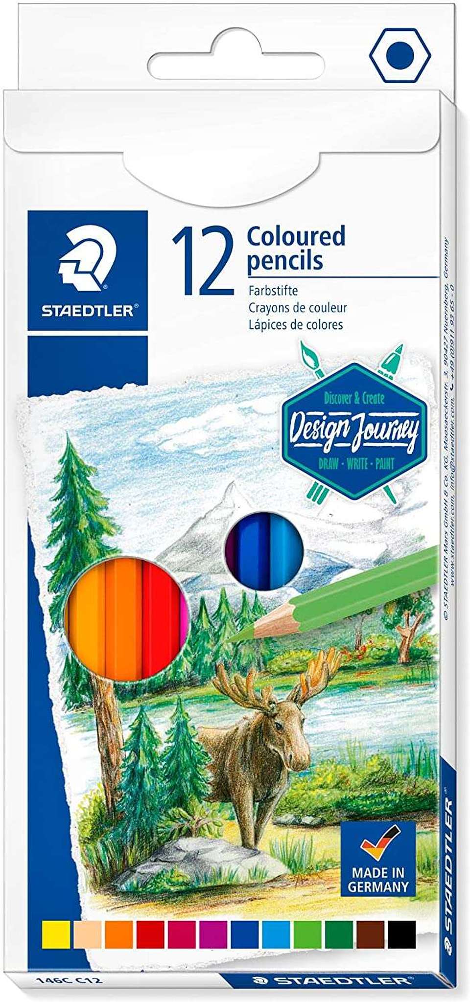 Staedtler 146C Pack de 12 Lapices de Colores - Mina Suave - Colores Surtidos 1