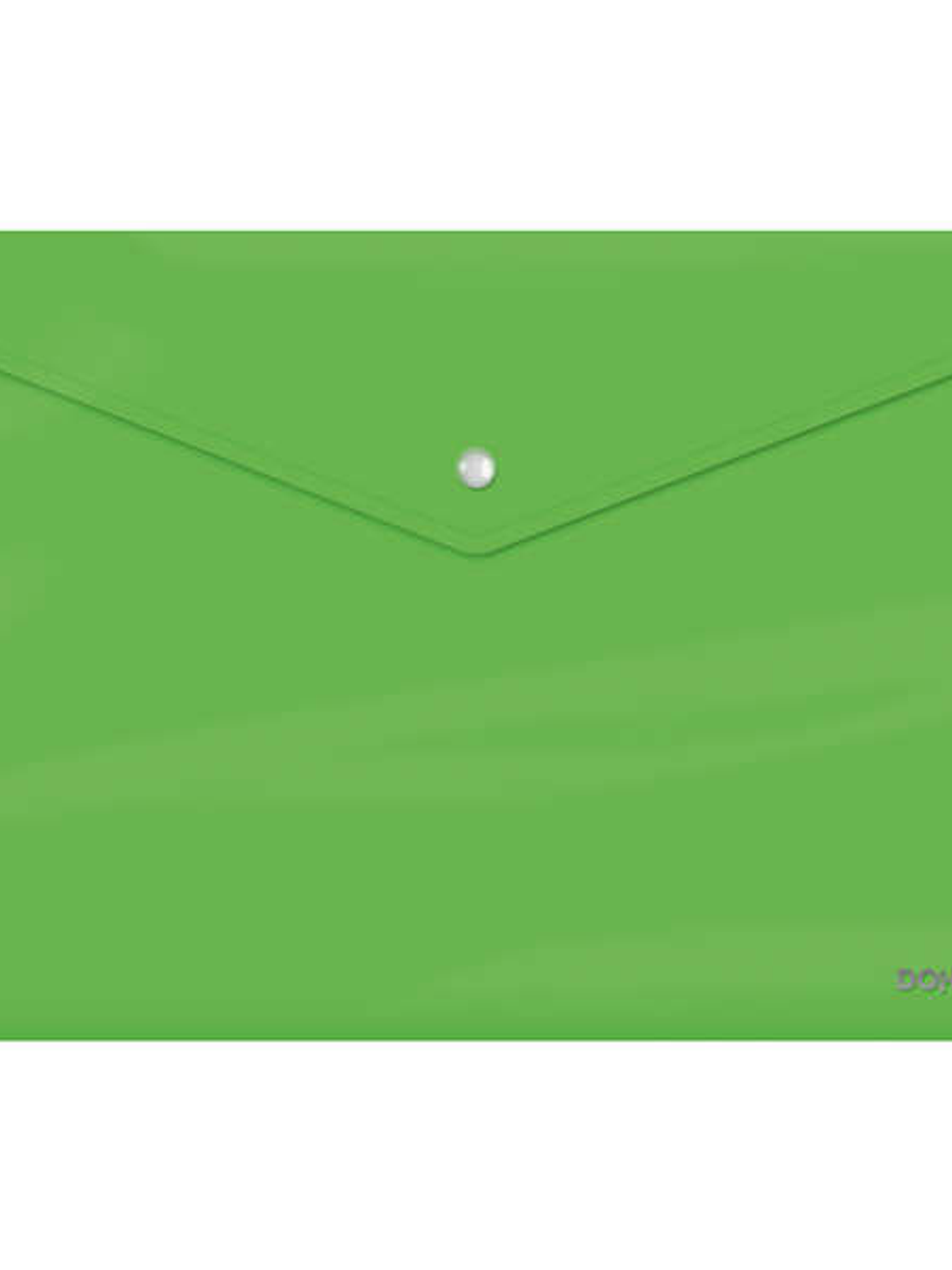 Dohe Sobre Portadocumentos Folio - Cierre de Broche - Polipropileno Cristal Opaco 200 Micras - Color Verde 1