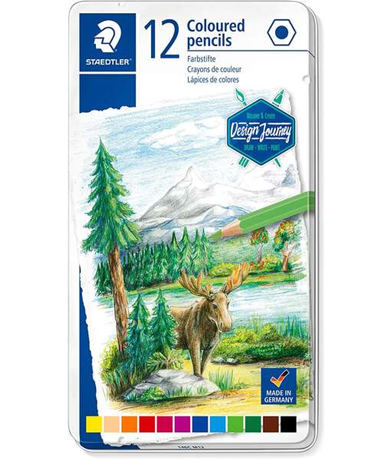 Staedtler 146C Pack de 12 Lapices de Colores - Mina Suave - Colores Surtidos