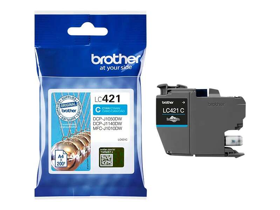 Brother LC421 Cyan Cartucho de Tinta Original - LC421C 1