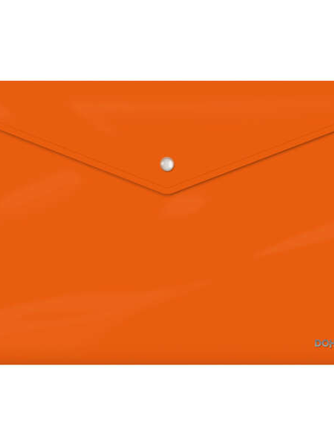 Dohe Sobre Portadocumentos Folio - Cierre de Broche - Polipropileno Cristal Opaco 200 Micras - Color Naranja 1