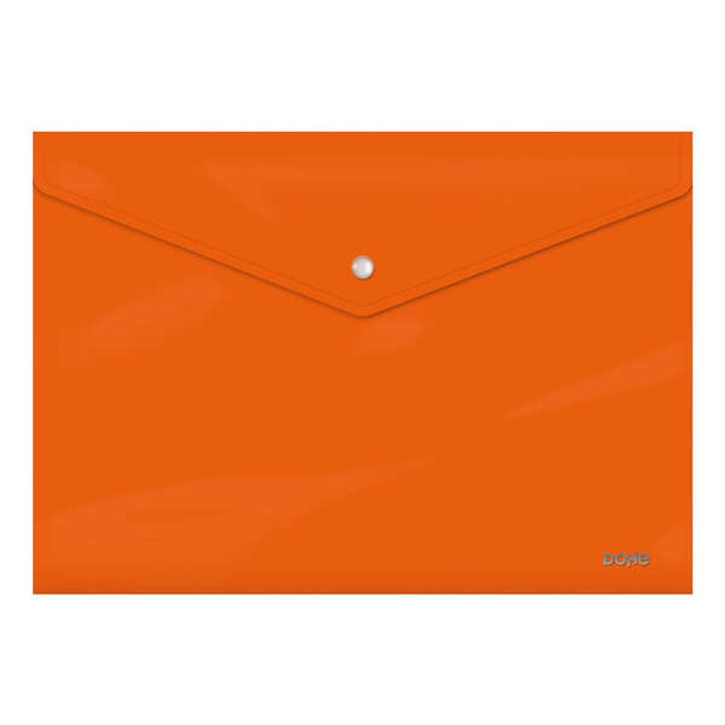 Dohe Sobre Portadocumentos Folio - Cierre de Broche - Polipropileno Cristal Opaco 200 Micras - Color Naranja 1