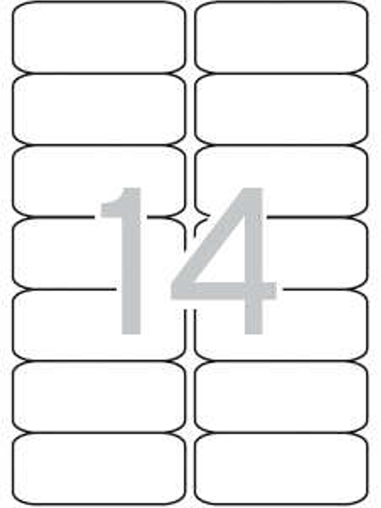 Apli Etiquetas Blancas Permanentes 99.1 x 38.1mm 25 Hojas 1