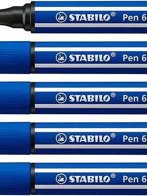 Stabilo Pen 68 MAX Rotulador - Punta de Fibra Biselada - Trazo entre 1-5mm aprox. - Tinta a Base de Agua - Color Azul Marino