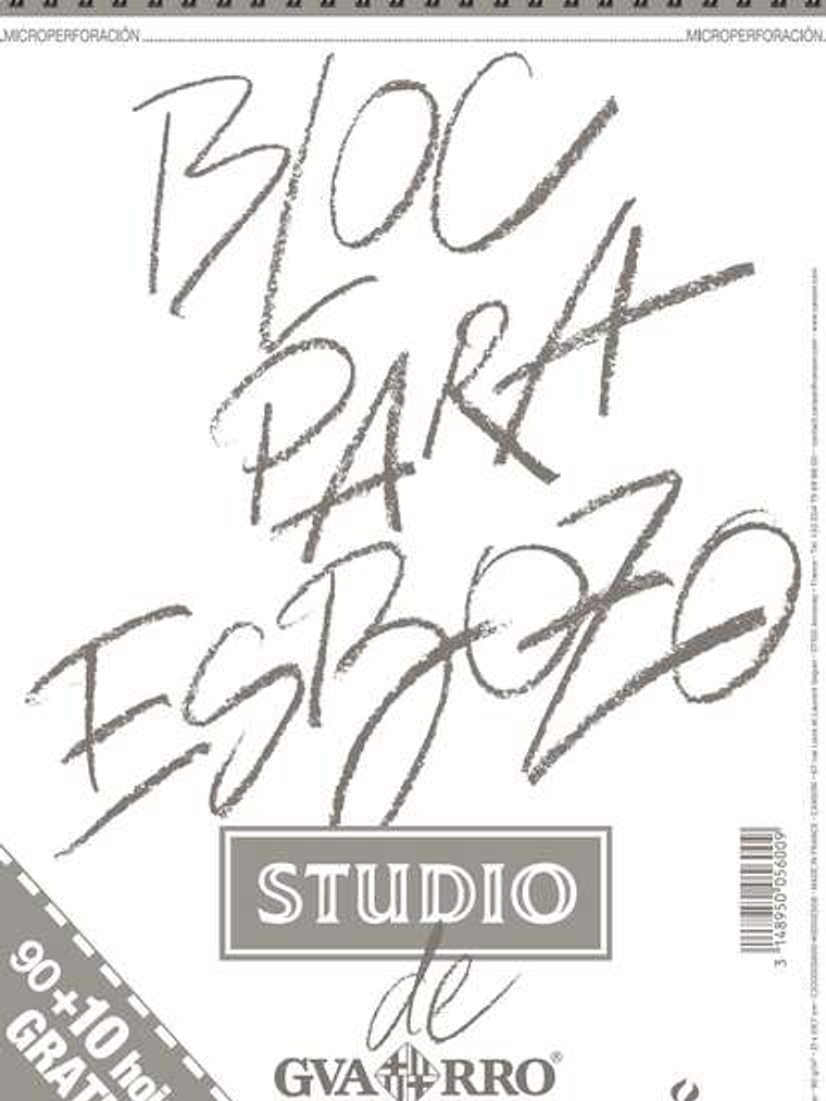 Canson Bloc para Esbozo A4 90+10 Hojas Gratis - Grano Ligero 90gr - Formato Album con Espiral Microperforado - Color Blanco Natural 1