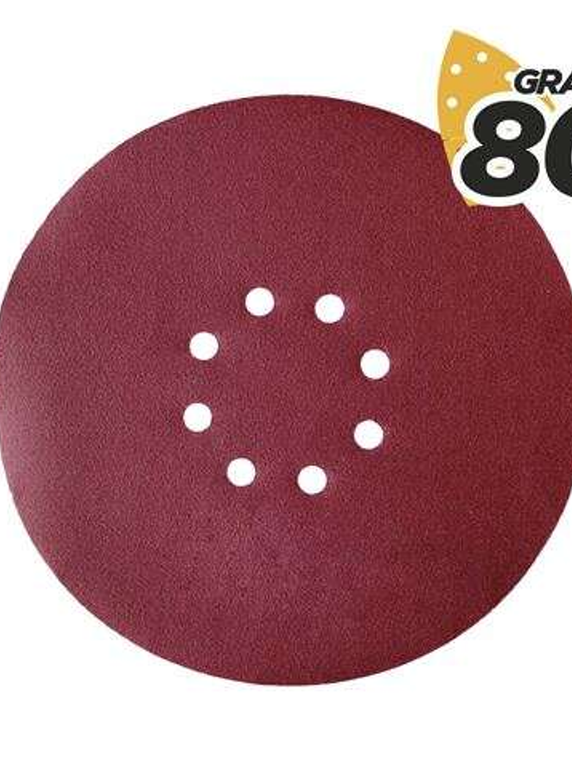 Blim Pack de 5 Lijas con Velcro para Lijadora BL0223 - Grano 80 - Formato Circular 1