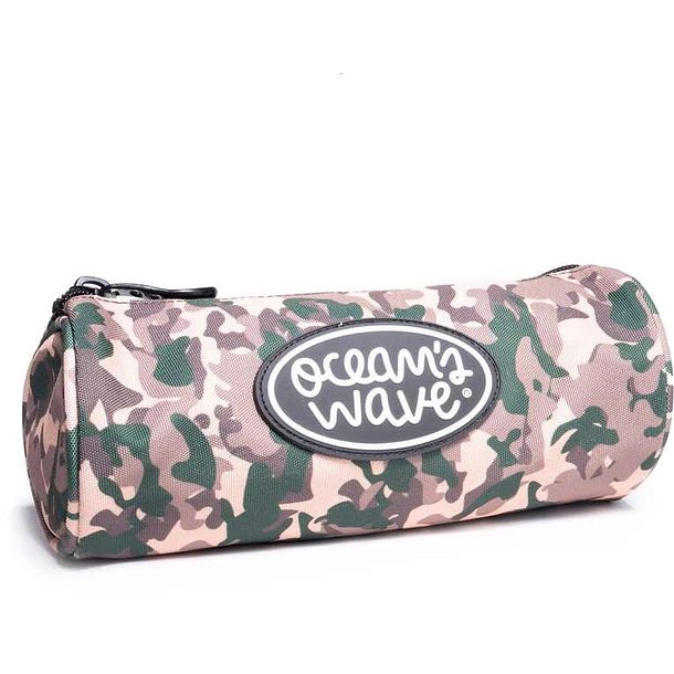 Oceans Wave Estuche Redondo - Gran Amplitud - Diseño Camuflaje Tierra