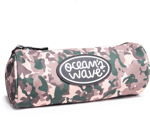 Oceans Wave Estuche Redondo - Gran Amplitud - Diseño Camuflaje Tierra