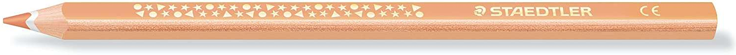 Staedtler Jumbo Noris 128 Lapiz Triangular de Color - Mina de 4mm - Resistencia a la Rotura - Diseño Ergonomico - Color Beige 1
