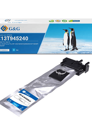G&G Epson T9452 Cyan Cartucho de Tinta Pigmentada Generico - Reemplaza C13T945240